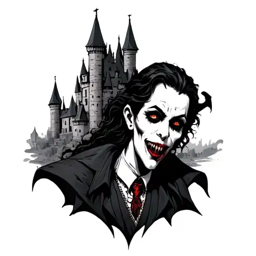 Vampire With Castle On Back