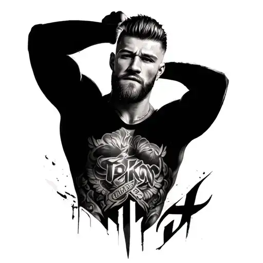 Connor Mcgregor Style Tattoo On Chest