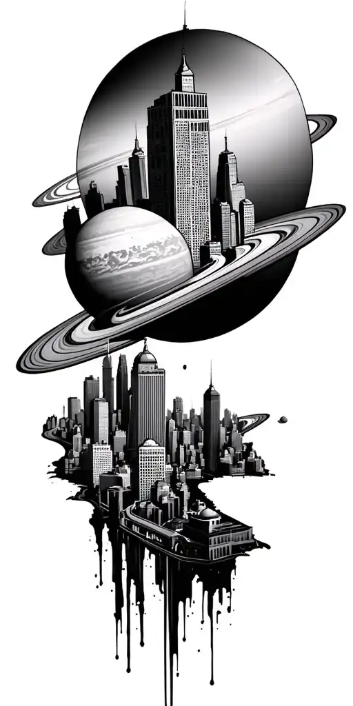 Planets Lineal New York City Skyline