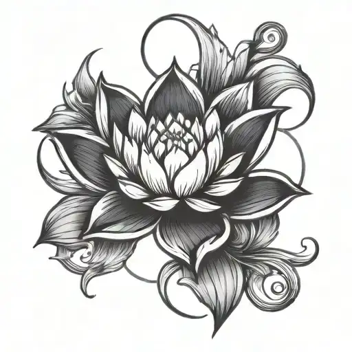 Anarchy Symbol Lotus Flower
