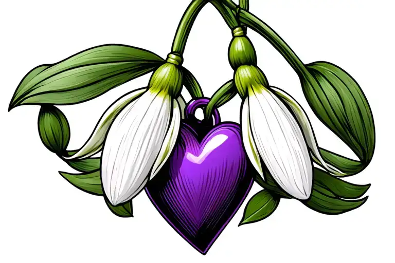 Snowdrop With Purple Heart Medal