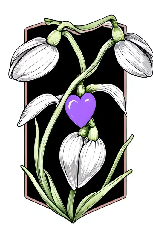 Snowdrop With Purple Heart Medal