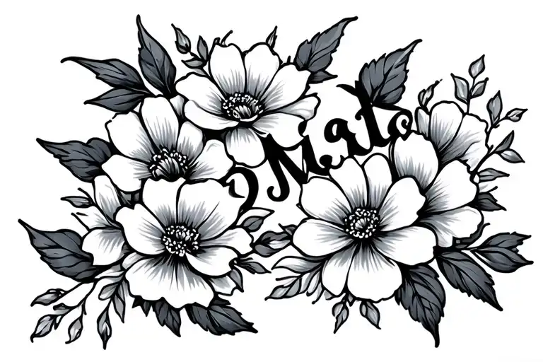 Name With Flowers Symbolizing