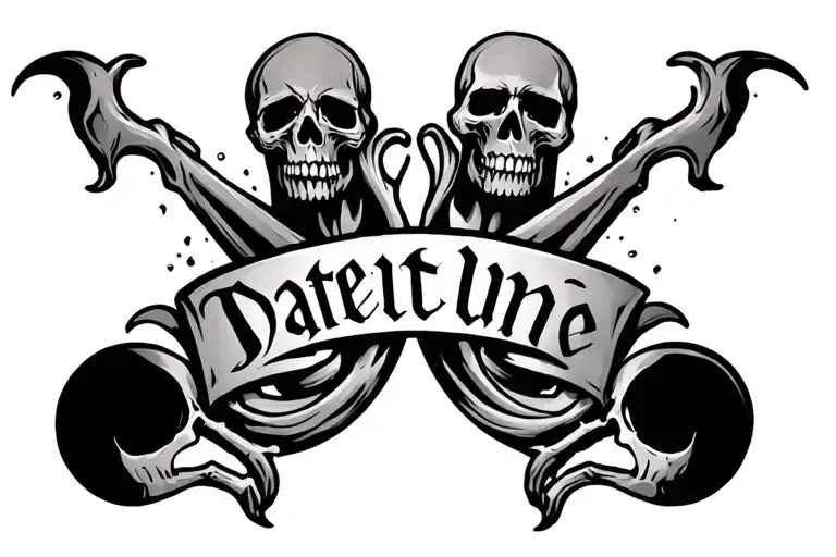 Name With Skulls Surrounded