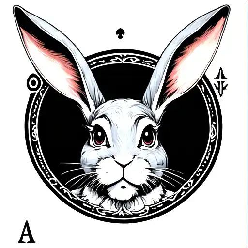 The Fool Tarrot Card With Rabbit Ears