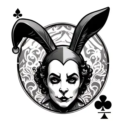 Jester Playing Card With Rabbit Ears