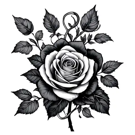 Vines Wrapping Around Roses