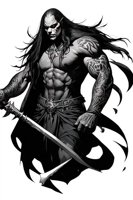 Full Body Nuada Silverlance From Hellboy