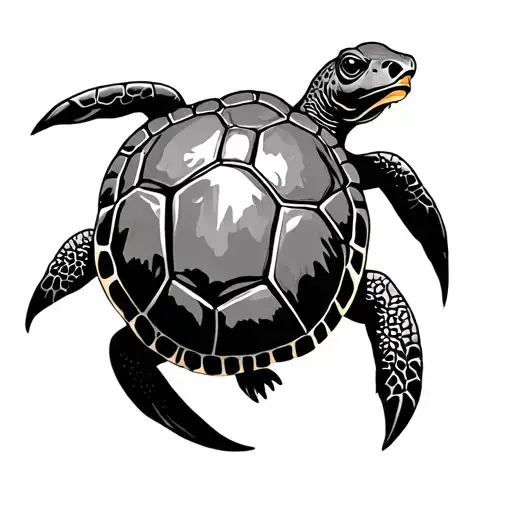 Turtle Black Only Flowing