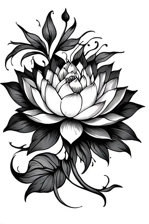 Aum And Lotus Flower