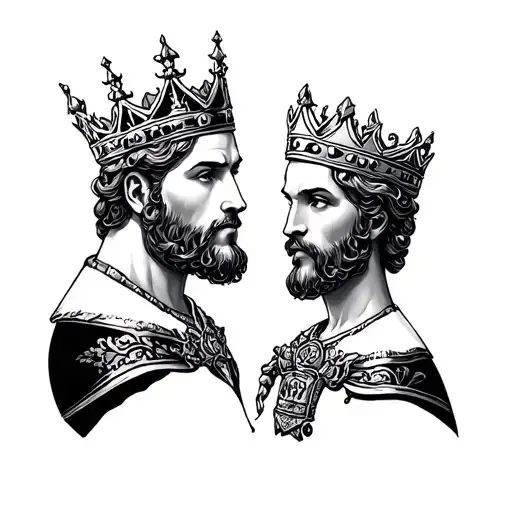 King Looking Into Mirror Seeing Pawn