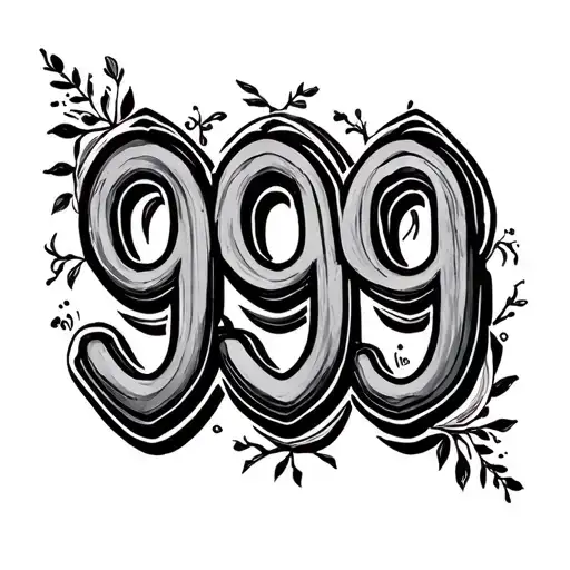 999 Number Fineline Thin