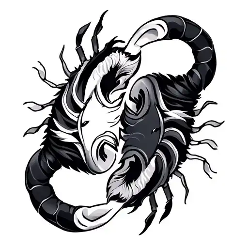 Leo And Scorpio Zodiac Sign Intertwined