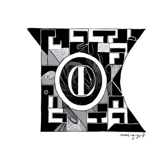 Greek Alphabet Patchwork Sleeve
