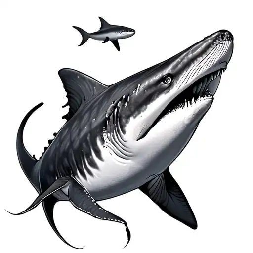 Whale Shark And Stingray Swimming