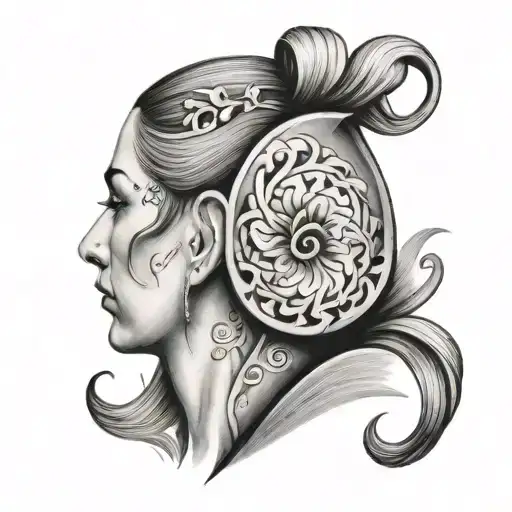 Life Tattoo Behind The Ear