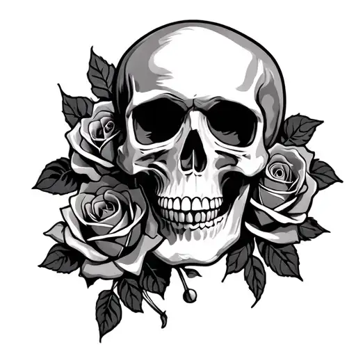 Skull And Roses