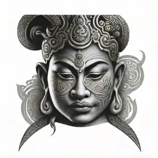 Thailand Yakasha Face
