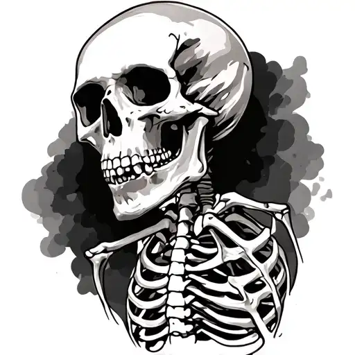 Back Skeleton Outline Filled