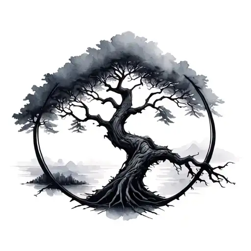 Tree Of Life Watercolor Of Colors