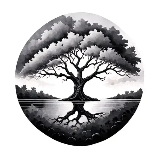 Tree Of Life Watercolor Of Colors Stations Of The Year