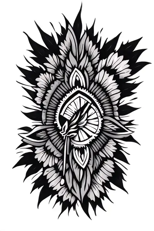 Traditional Indigenous Pattern Going Down Forearm
