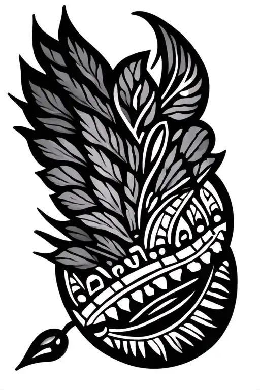 Traditional Indigenous Pattern Going Down Forearm