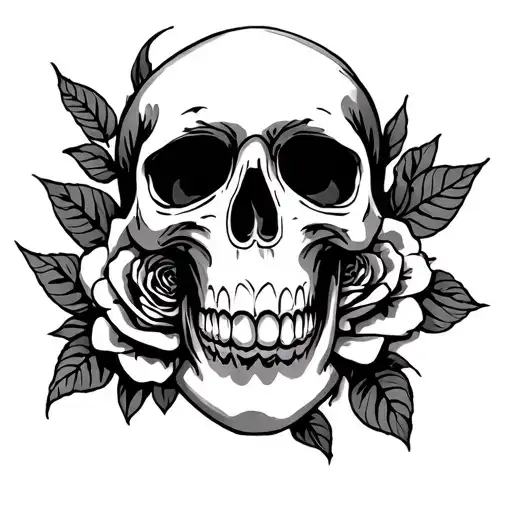 Day Of The Dead Skull Rose