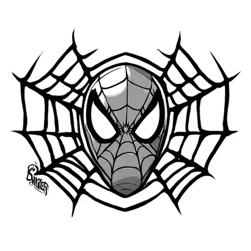 Spiderman Logo In Web