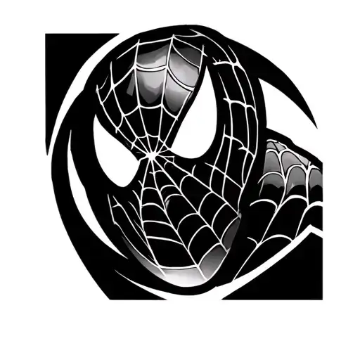 Spiderman Logo In Web