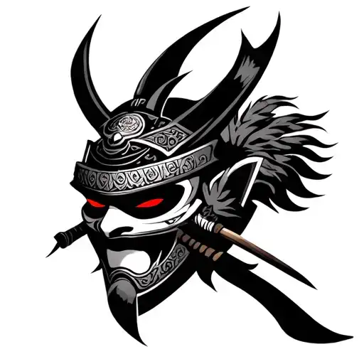 Samurai A Shinigami Mask