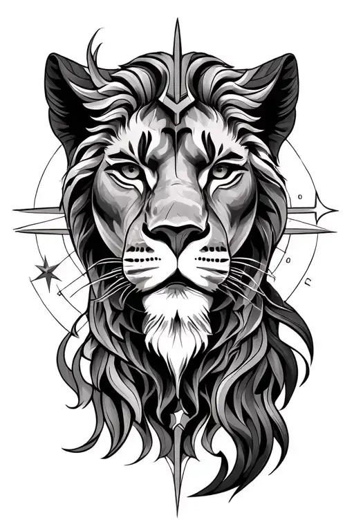 Create A Forearm Tattoo Centered On Leo Featuring The Regulus Star And Sekhmet