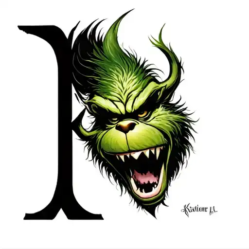 K Initial Into A Grinch