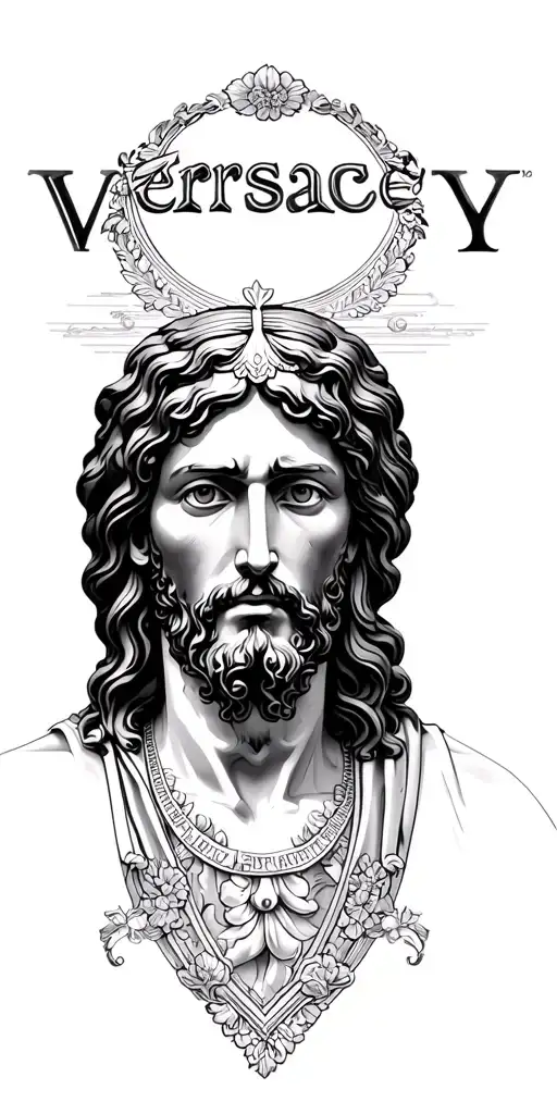 Jesus Versace Logo Surrounded