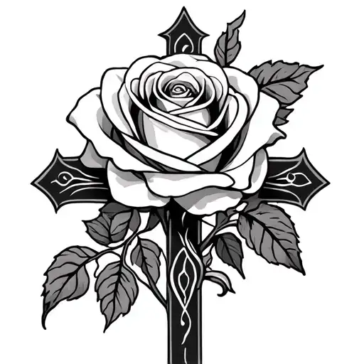 Cross And Rose