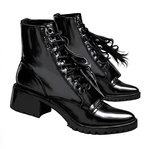 Femdom Figure In Leather And Heels Black