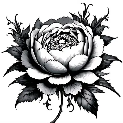 Art Nouveau Peony