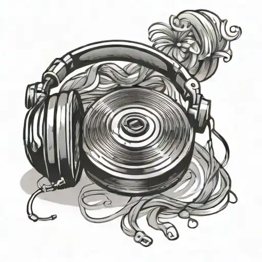 Dj Headphones With Record