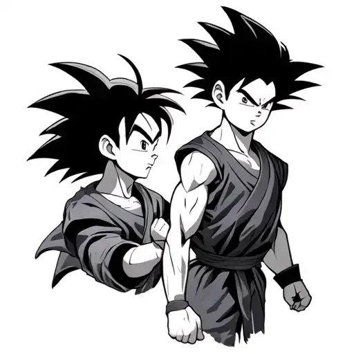Gohan Goten Y Goku
