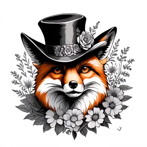 Hatter Fox In Flowers