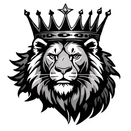 Lion With Crown With Basketball And Wings