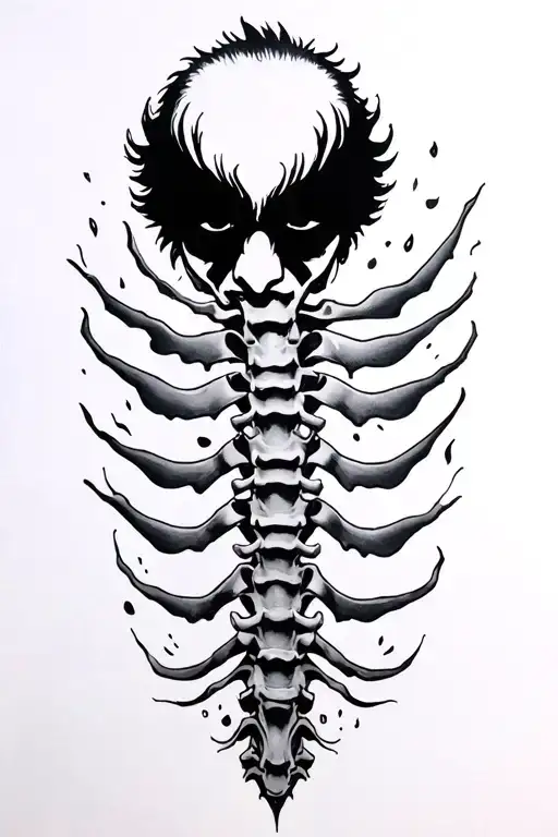 The Weeknd Inspired Spine Tatto