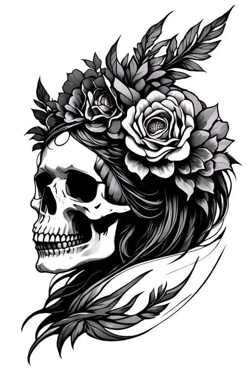 Freya Skull Tattoo Featuring