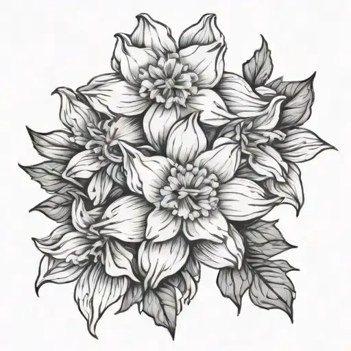 Daffodil And Chrysanthemum Flower