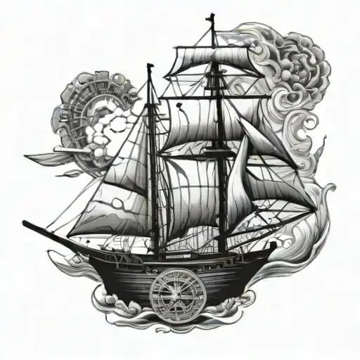 Sailing Boat With Typewriter Medical Tranpuillus In Undis