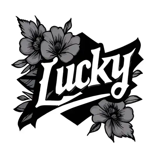 Badass Forearm Name Tattoo The Name Is Lucky
