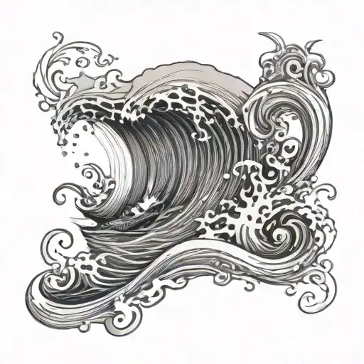 Schriftzug In The Middle Of A Springboard In The Waves