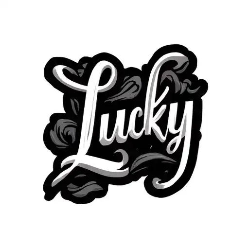 Badass Forearm Name Tattoo The Name Is Lucky Cool Lettering