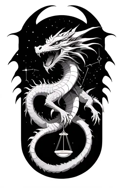 Dragon And Libra Constellation