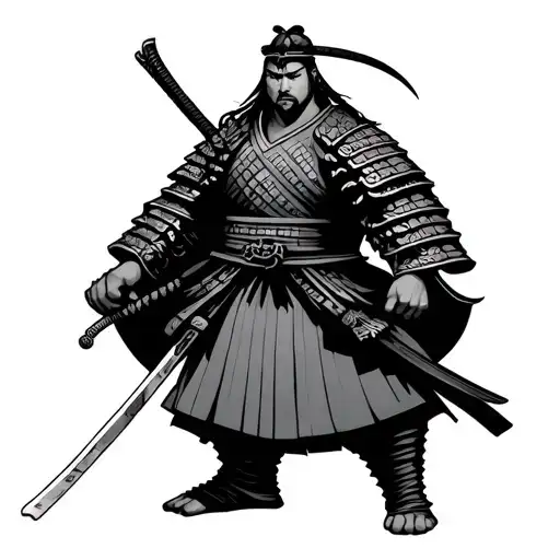 Samurai Warrior Standing Proudly